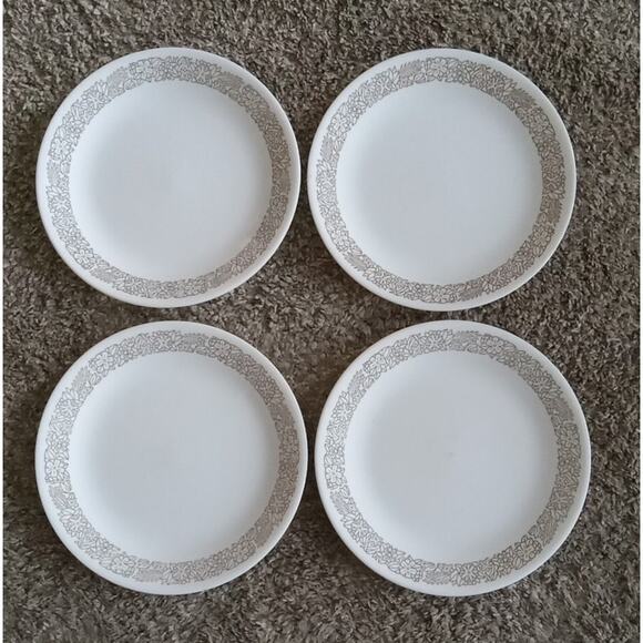 Corelle Woodland Brown Set of 4 Lunch Luncheon Plates 8 1/2" Diameter - Picture 1 of 4